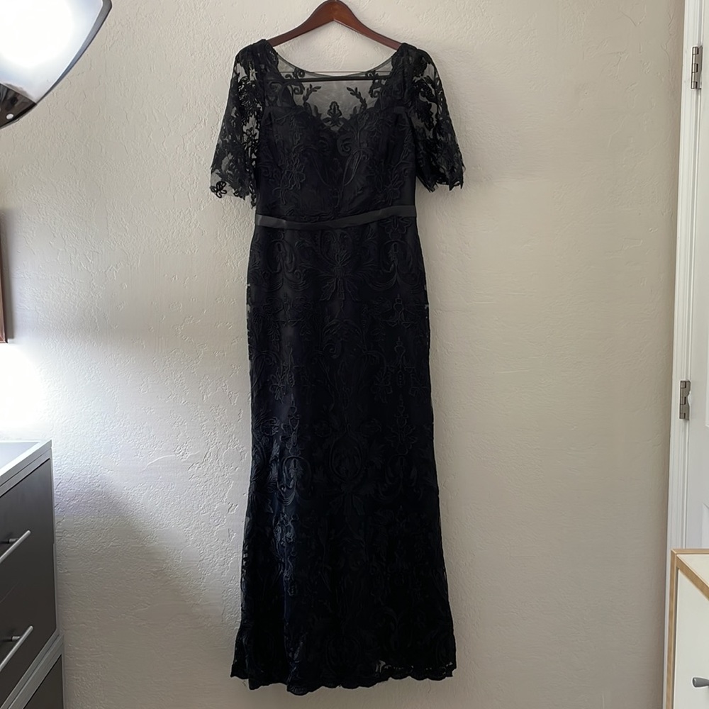 JJs House Black Lace Maxi Dress size 12
